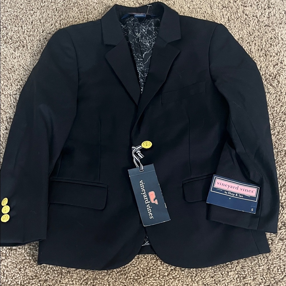 Vineyard vines, new with tags size 5 wool boathouse blazer unisex
